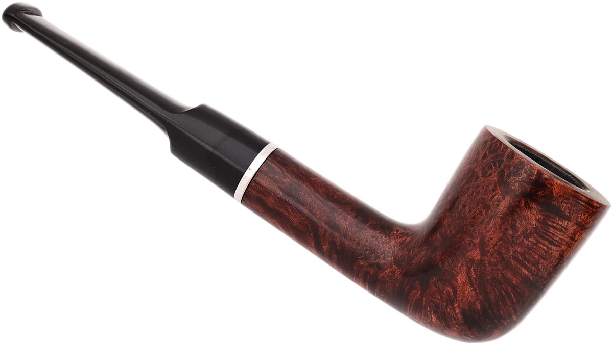 Lorenzetti Smooth Bent Dublin with Nickel Band (Saddle Stem) (9mm)