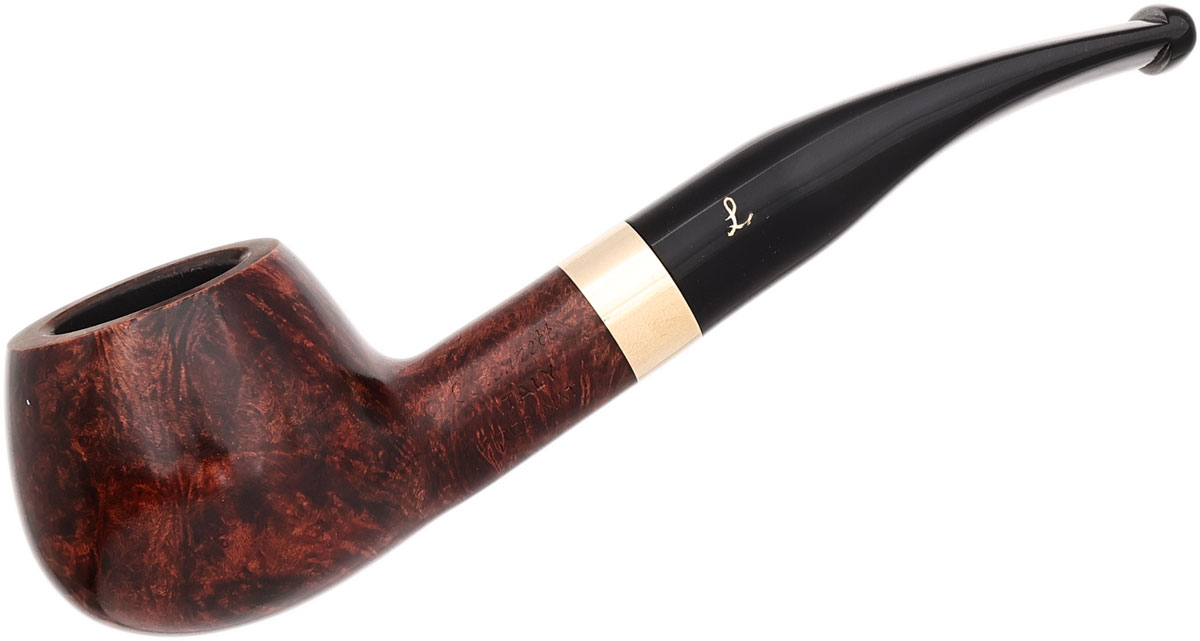 Lorenzetti Smooth Bent Pot with Brass Band (Tapered Stem)