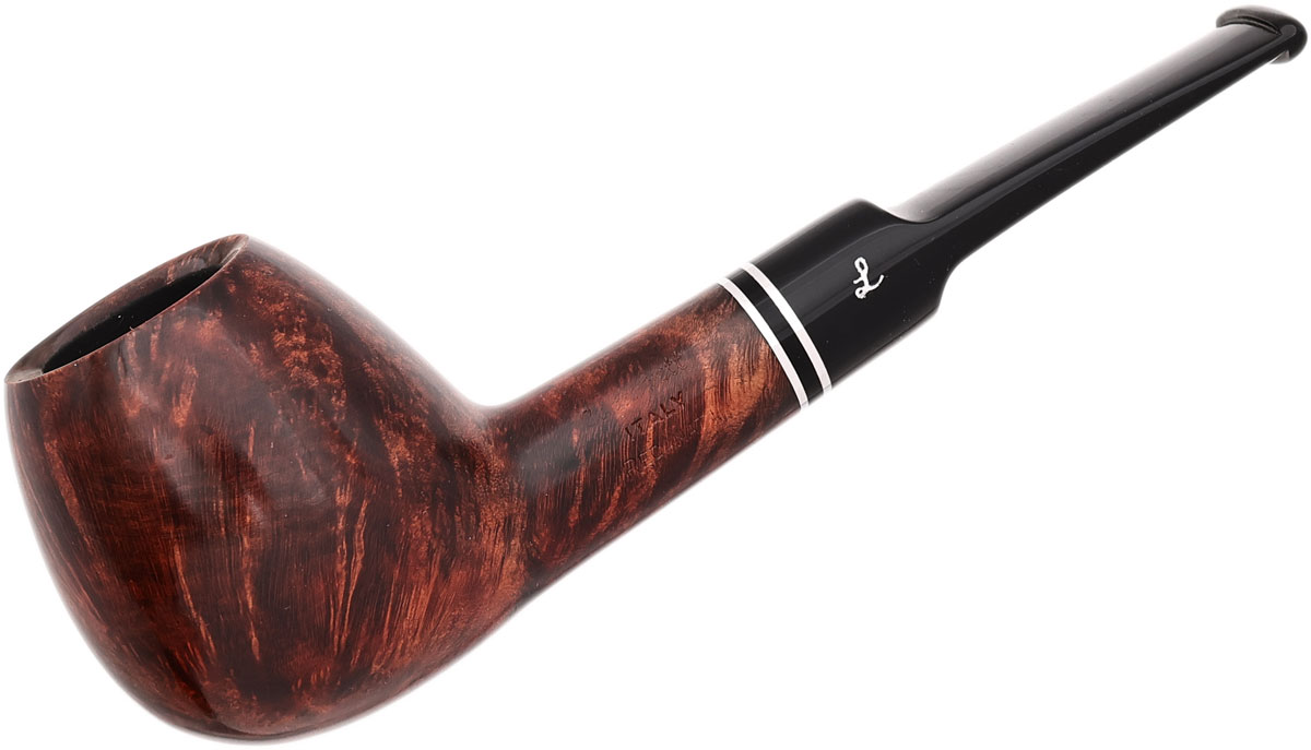 Lorenzetti Smooth Brandy with Double Nickel Band (Saddle Stem)