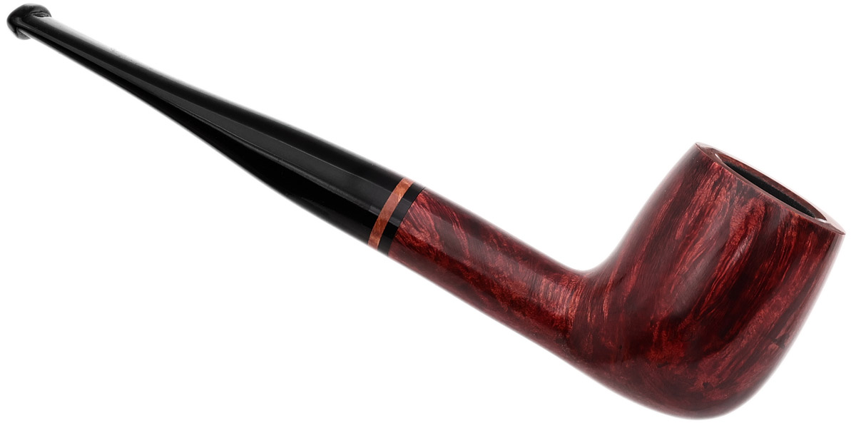 Lorenzetti Smooth Red Billiard with Briar Ring (Tapered Stem)