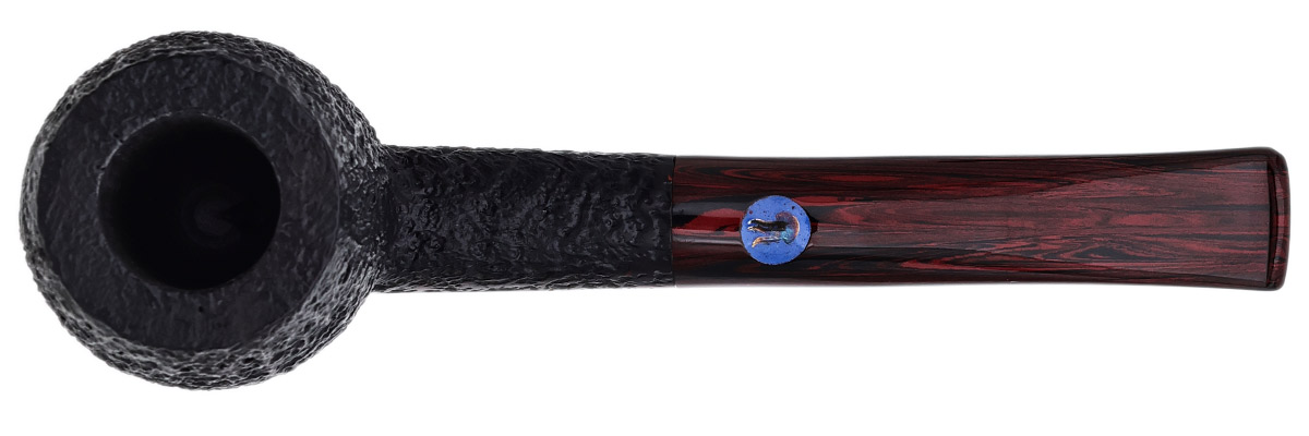 Valbruna Sandblasted Bent Billiard with Cumberland Stem (Calypso)