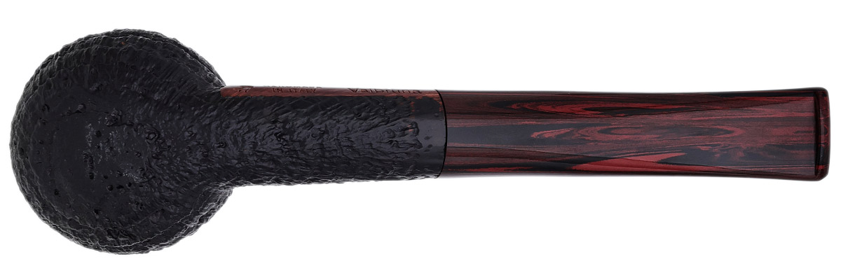 Valbruna Sandblasted Bent Billiard with Cumberland Stem (Calypso)