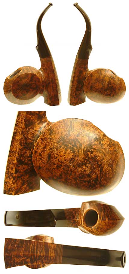 Tokutomi Smooth Sitter Blowfish with Cocobolo Ferrule