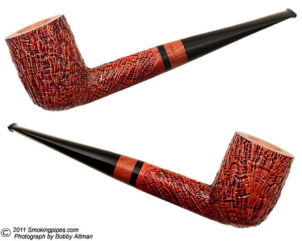 Ser Jacopo Sandblasted Billiard with Briar Shank (S2)