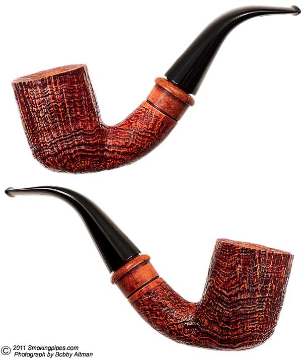Ser Jacopo Sandblasted Bent Billiard with Briar Delecta Mount (S2)