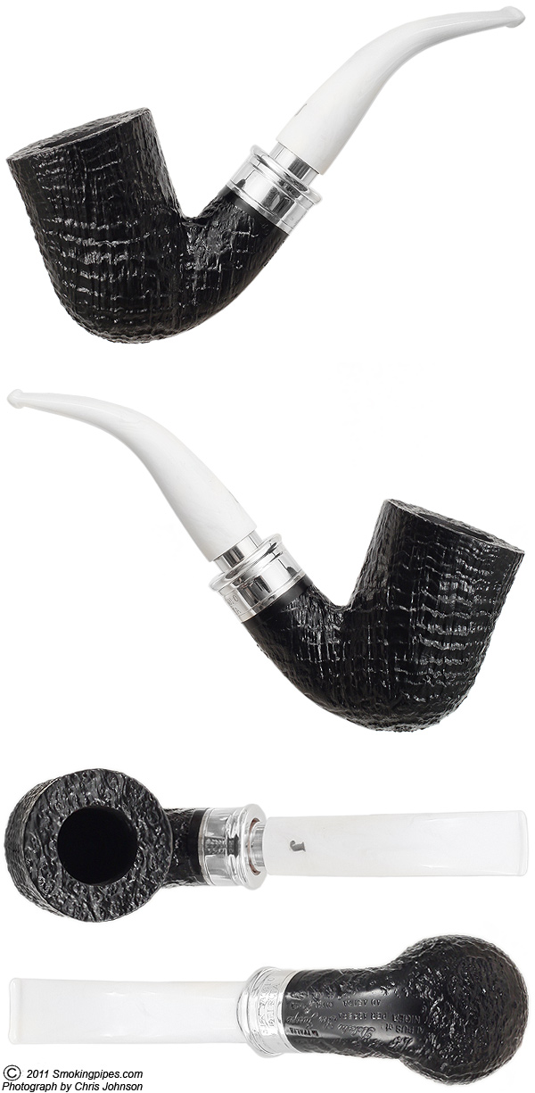 Ser Jacopo Albus Sandblasted Bent Billiard with Delcta Mount