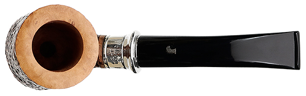 Ser Jacopo Sandblasted Bent Billiard Cymatium with Silver (S2)