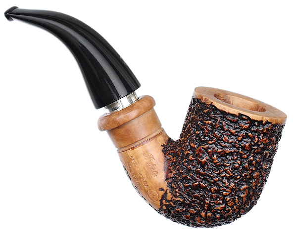 Ser Jacopo Jucunda Rusticated Bent Billiard Delecta with Silver (R1)