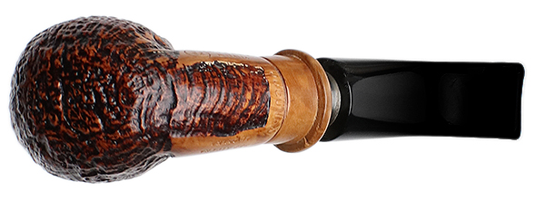 Ser Jacopo Jucunda Sandblasted Bent Billiard Delecta with Silver (S2)