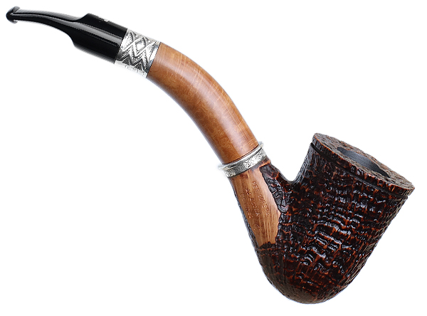 Ser Jacopo Calumet Sandblasted Bent Dublin with Silver (1) (S2) (D)