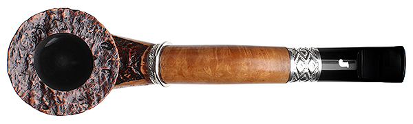 Ser Jacopo Calumet Sandblasted Bent Dublin with Silver (1) (S2) (D)