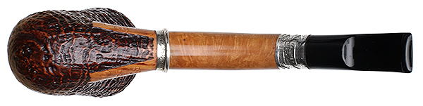 Ser Jacopo Calumet Sandblasted Bent Dublin with Silver (1) (S2) (D)