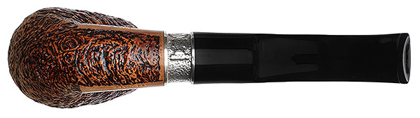 Ser Jacopo Opus Sandblasted Bent Billiard with Silver (S2) (C) (Maxima)
