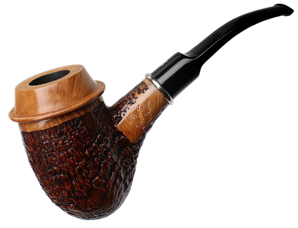 Ser Jacopo Historica Captain Warren Sandblasted Bent Egg Calabash (35) (S2)