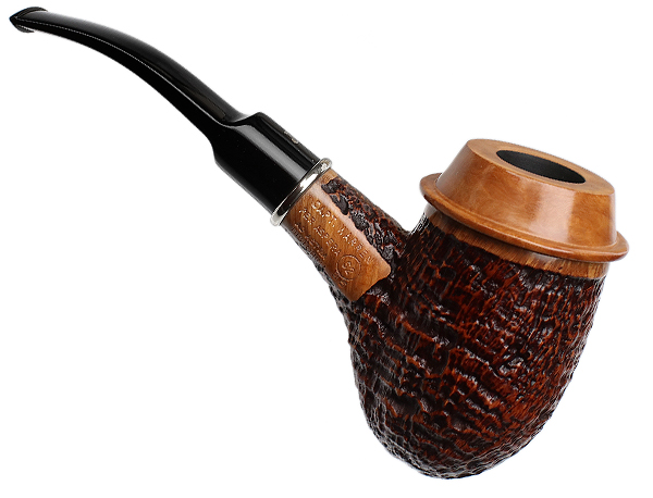 Ser Jacopo Historica Captain Warren Sandblasted Bent Egg Calabash (35) (S2)