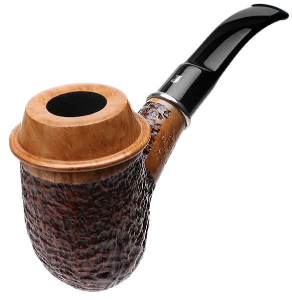 Ser Jacopo Historica Captain Warren Sandblasted Bent Egg Calabash (35) (S2)
