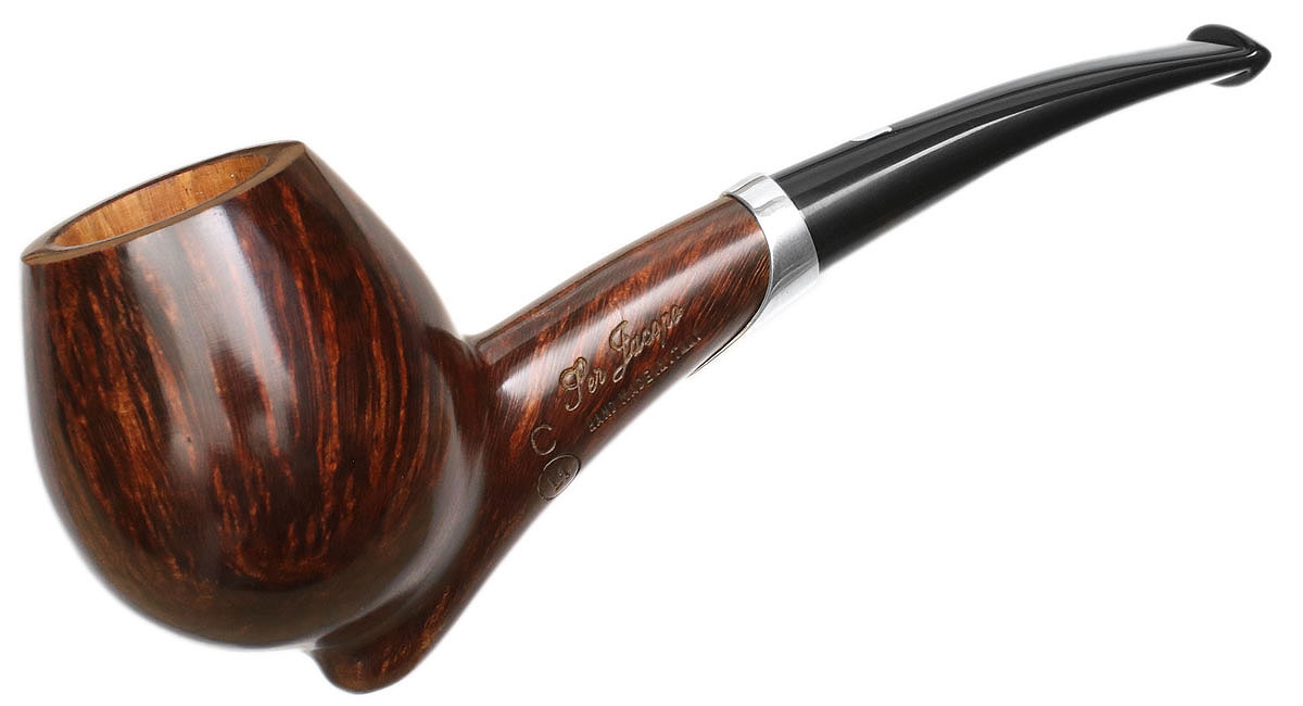 Ser Jacopo: Picta Van Gogh Smooth Hawkbill with Silver (L1) (C) (12)  Tobacco Pipe