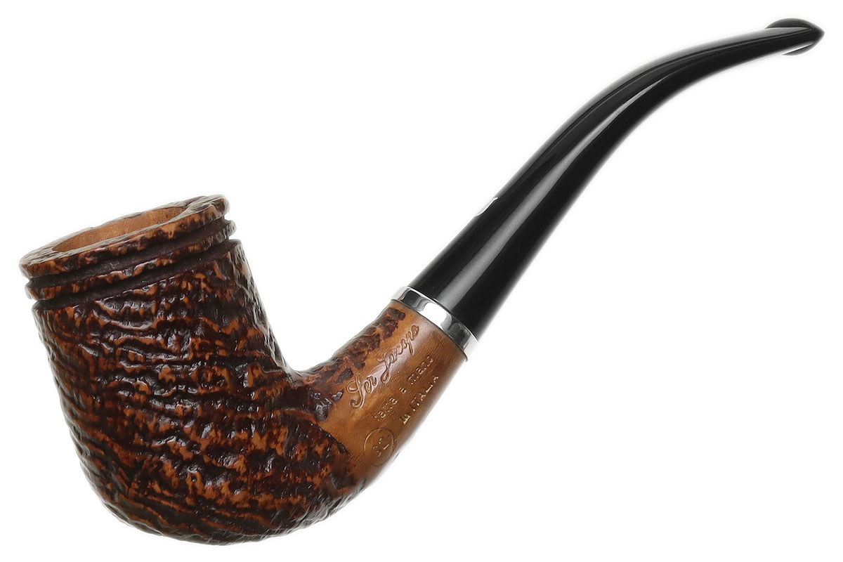 Ser Jacopo Picta Miro Sandblasted Bent Billiard with Silver (S2) (04)