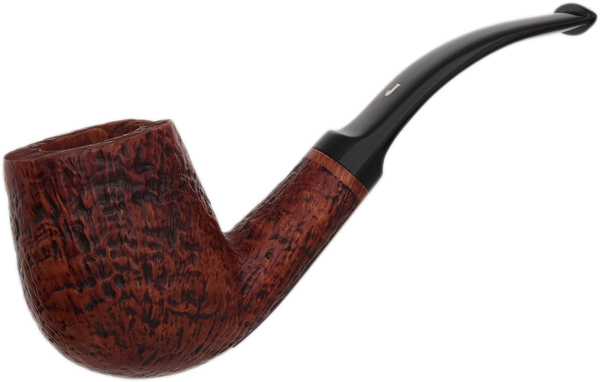 Ser Jacopo Jucunda Sandblasted Bent Billiard (S2) (A)