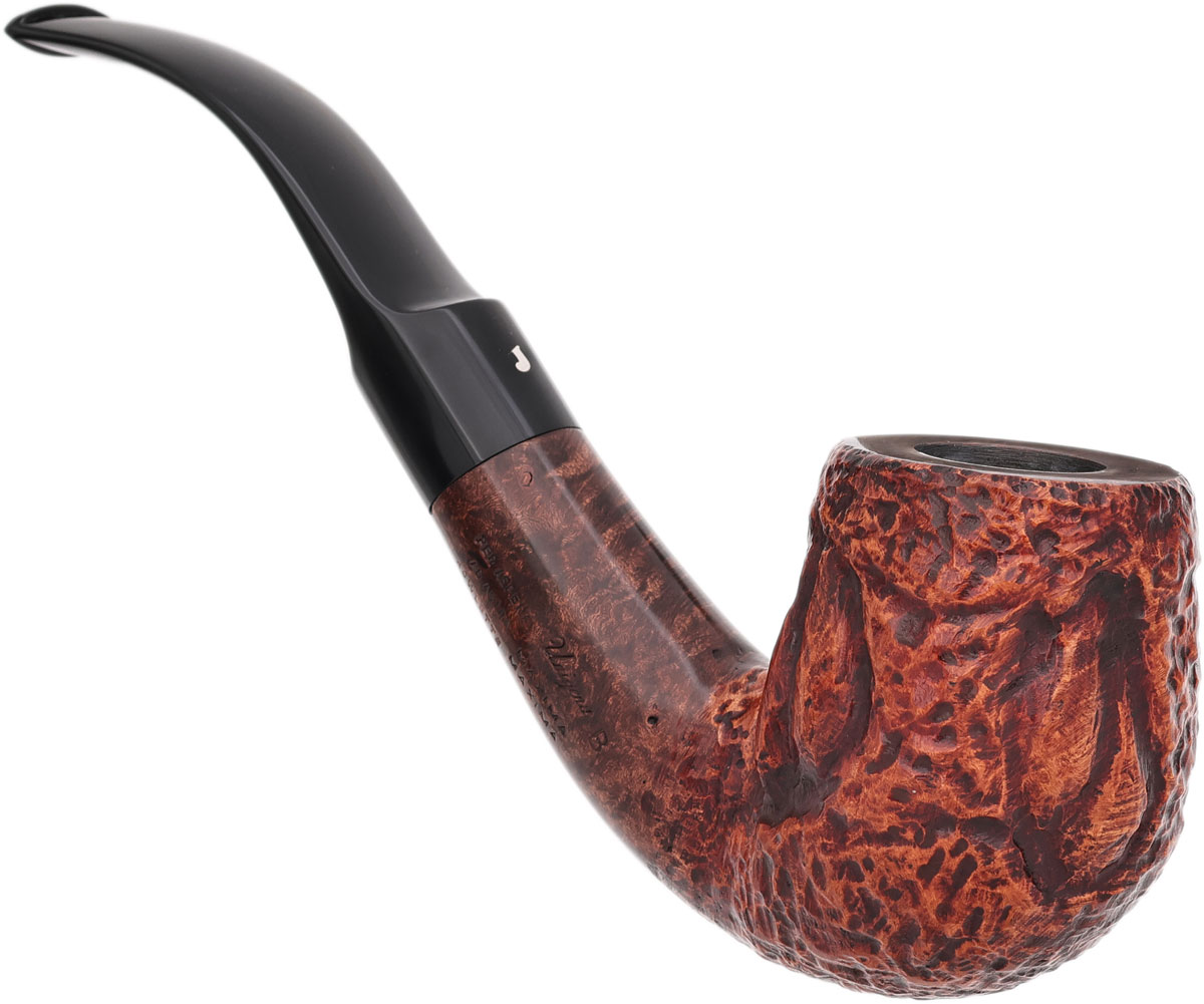 Ser Jacopo Rowlette Unigena Carved Bent Billiard (B) (Maxima Maxima)