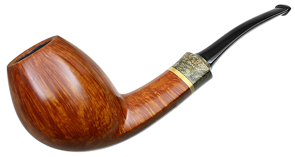 Tonni Nielsen Smooth Bent Brandy with Buckeye Burl and Boxwood (Viking)