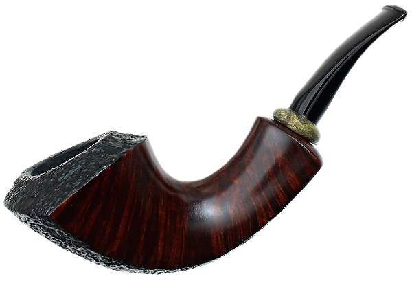 Tonni Nielsen Partially Sandblasted Horn with Buckeye Burl