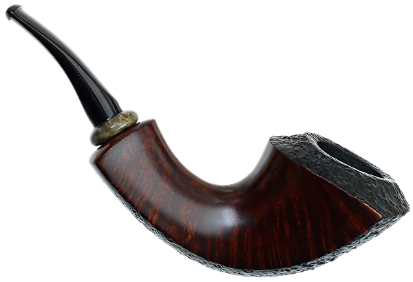Tonni Nielsen Partially Sandblasted Horn with Buckeye Burl