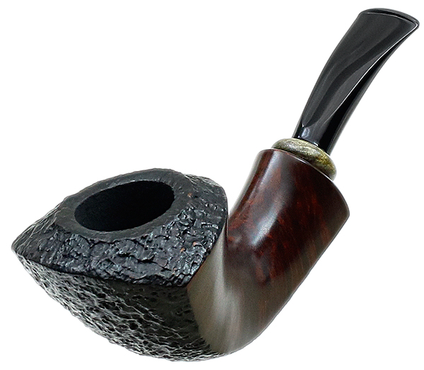 Tonni Nielsen Partially Sandblasted Horn with Buckeye Burl
