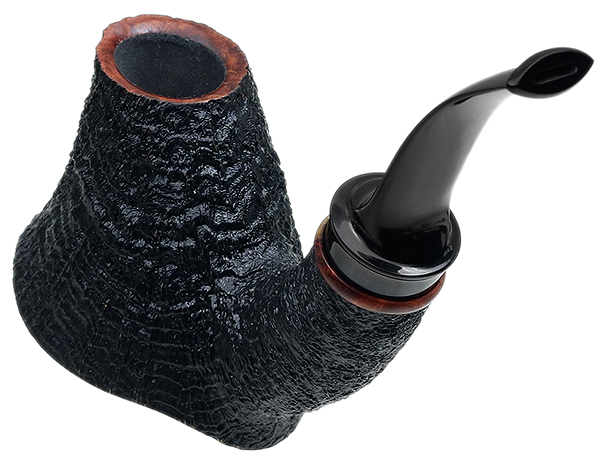 Todd Johnson Partially Sandblasted Samurai Volcano with Amboyna Burl (Hoplite)