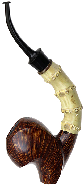 Todd Johnson Two Pipe Smooth Bamboo Set with Stand and Tamper (Phalanx)