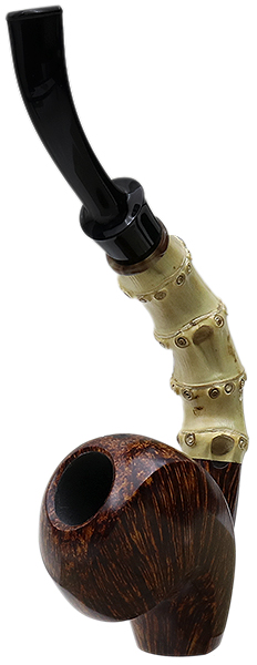 Todd Johnson Two Pipe Smooth Bamboo Set with Stand and Tamper (Phalanx)