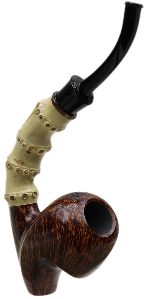 Todd Johnson Two Pipe Smooth Bamboo Set with Stand and Tamper (Phalanx)