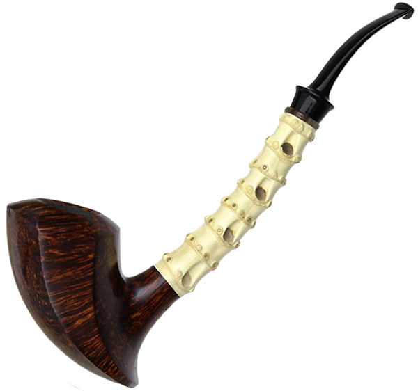 Todd Johnson Two Pipe Smooth Bamboo Set with Stand and Tamper (Phalanx)