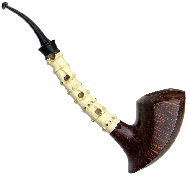 Todd Johnson Two Pipe Smooth Bamboo Set with Stand and Tamper (Phalanx)