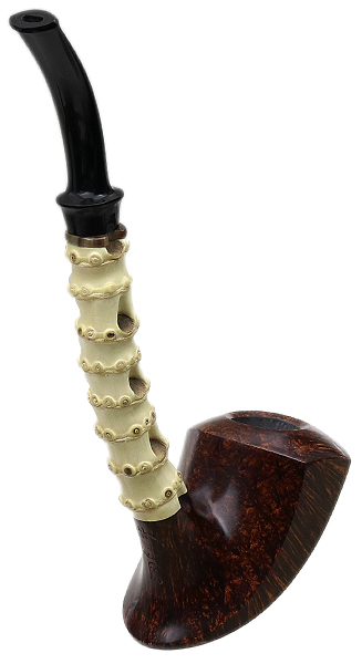 Todd Johnson Two Pipe Smooth Bamboo Set with Stand and Tamper (Phalanx)