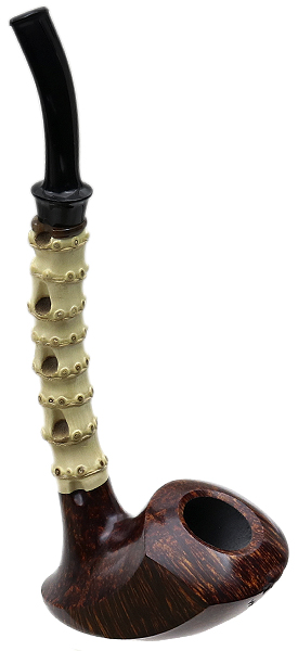 Todd Johnson Two Pipe Smooth Bamboo Set with Stand and Tamper (Phalanx)
