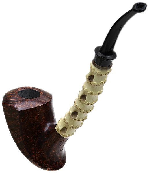 Todd Johnson Two Pipe Smooth Bamboo Set with Stand and Tamper (Phalanx)