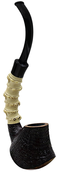 Todd Johnson Partially Sandblasted Samurai Volcano Sitter with Bamboo (Hoplite)