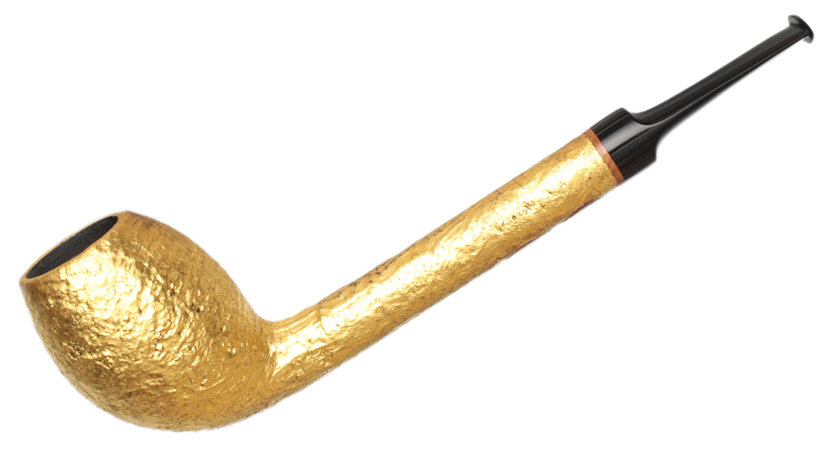 Sandblasted Egg with 24K Gold Leaf (Hoplite) Tobacco Pipe