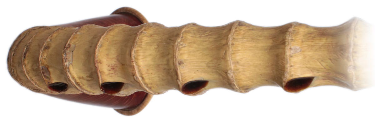 Todd Johnson Smooth Calabash Churchwarden with Bamboo and Beechwood (Phalanx) (Q)