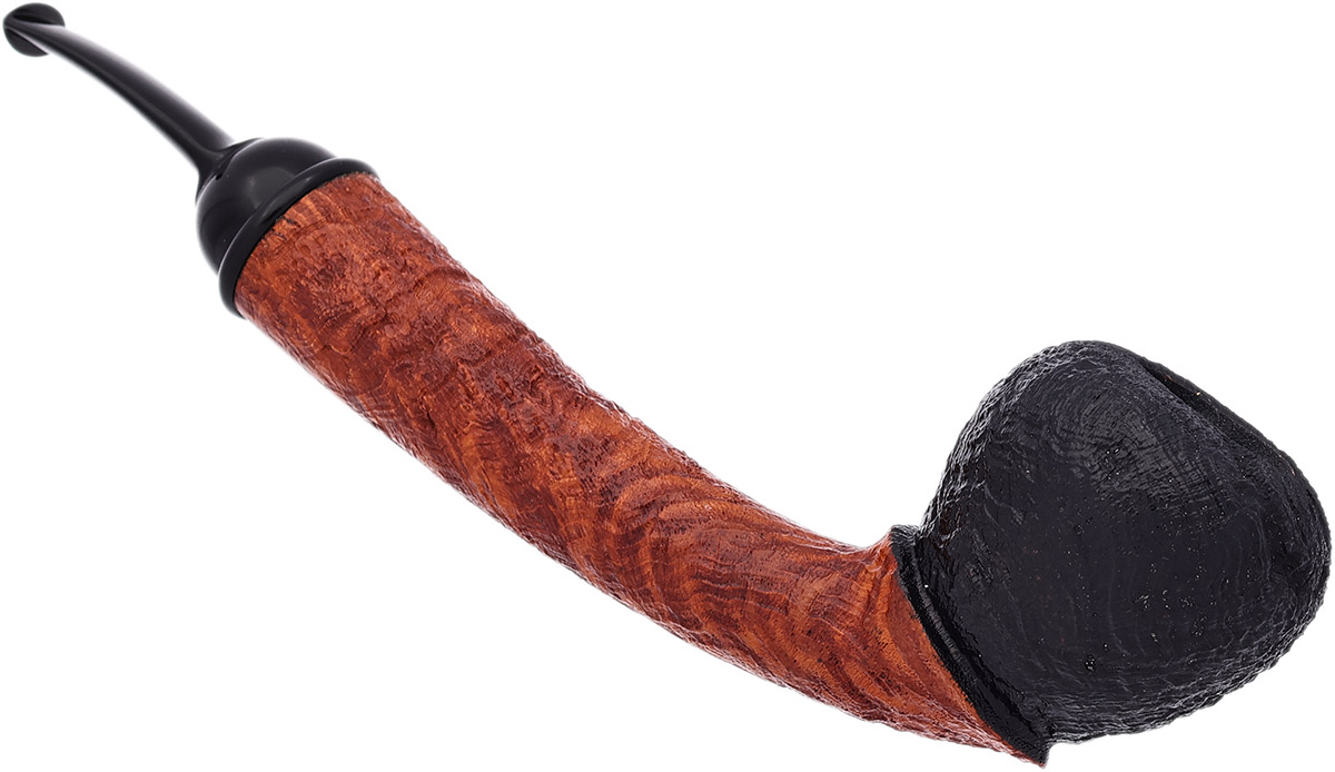 Todd Johnson Sandblasted Two-Tone Long Shank Apple with Ebonite