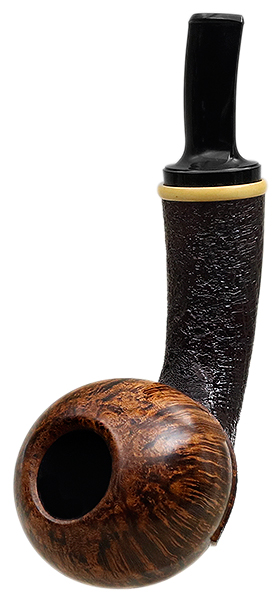 Lars Ivarsson Partially Sandblasted Bent Ball with Boxwood (0516)