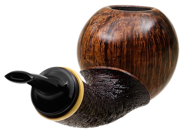 Lars Ivarsson Partially Sandblasted Bent Ball with Boxwood (0516)