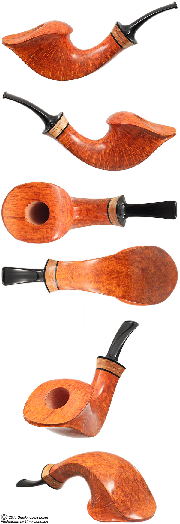 Kent Rasmussen Smooth Horn with Mazur Birch (Two Star)