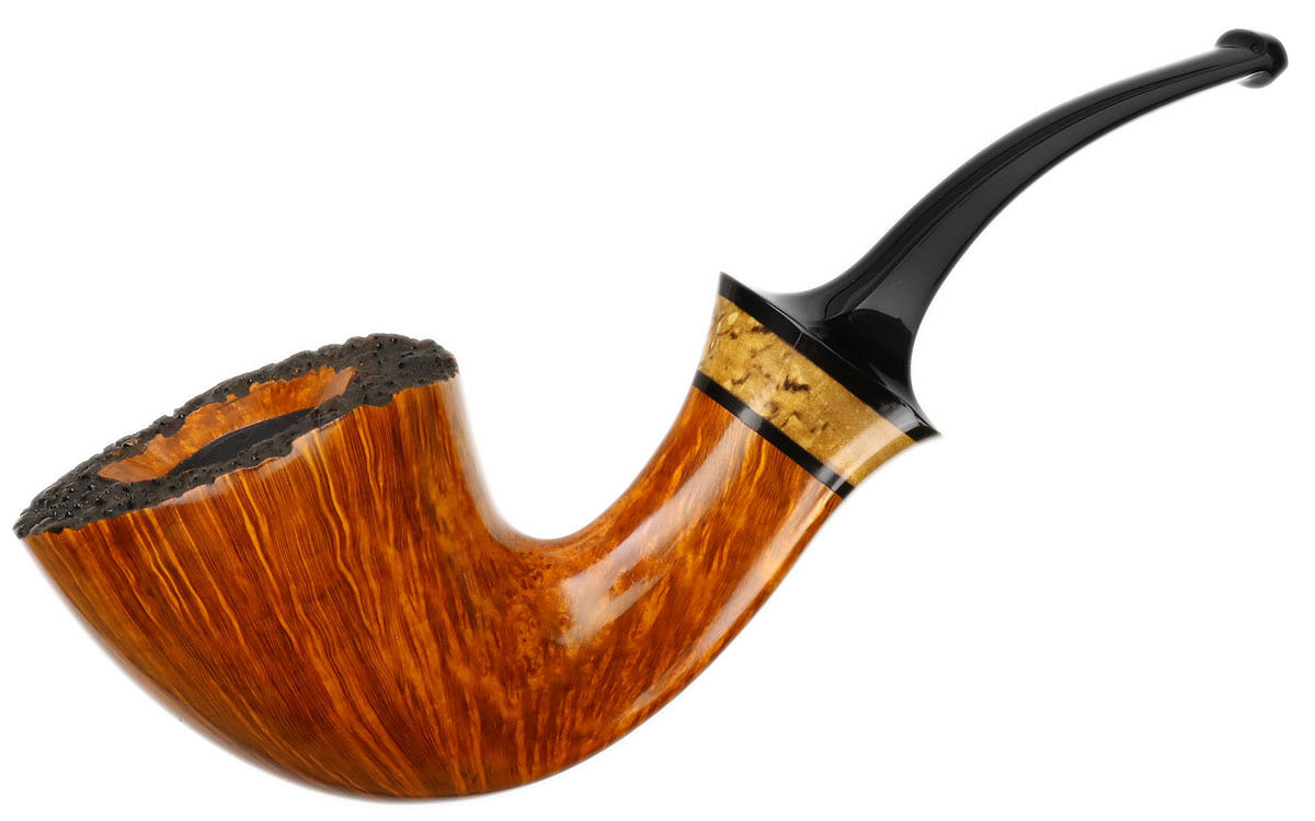 Kent Rasmussen: Smooth Bent Dublin with Masur Birch Tobacco Pipe