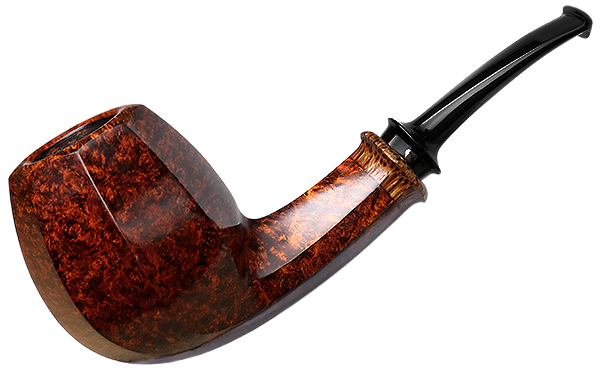 Kurt Balleby Smooth Paneled Bent Billiard with Red Palm (1418)