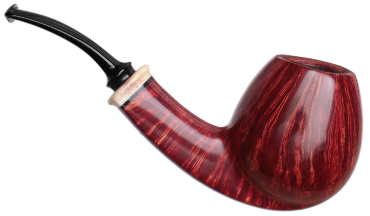 Kurt Balleby Smooth Bent Brandy with Elk Antler (1921)