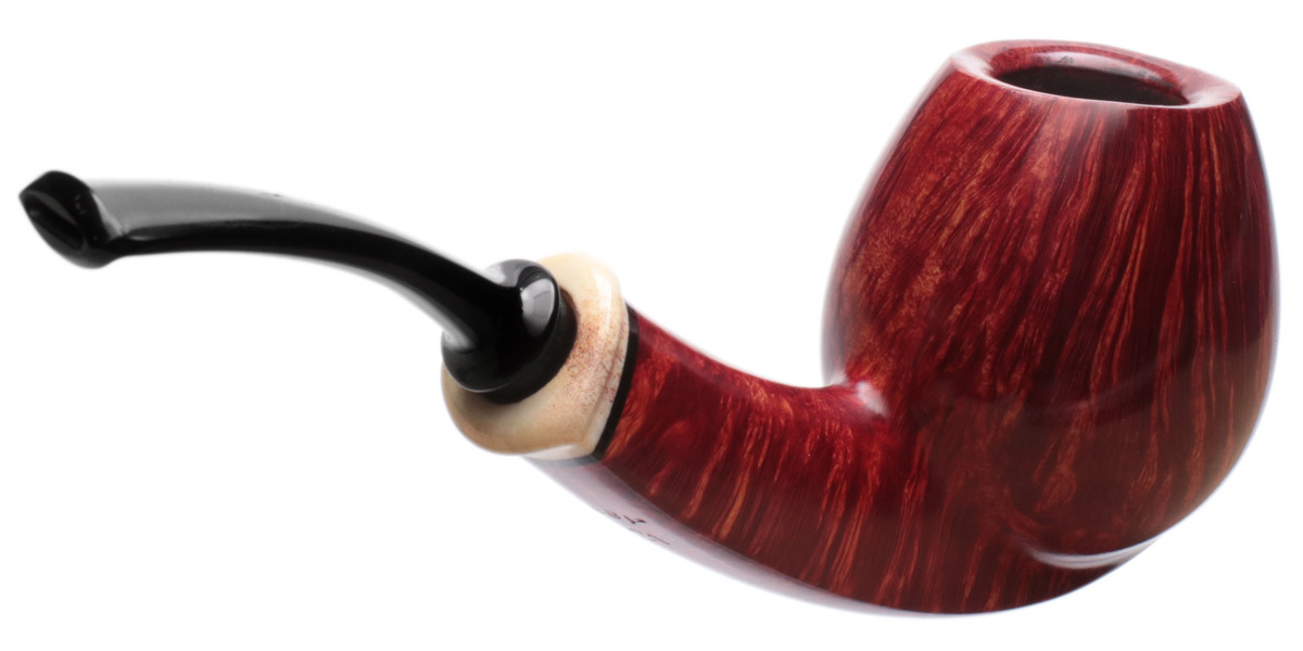 Kurt Balleby Smooth Bent Brandy with Elk Antler (1921)