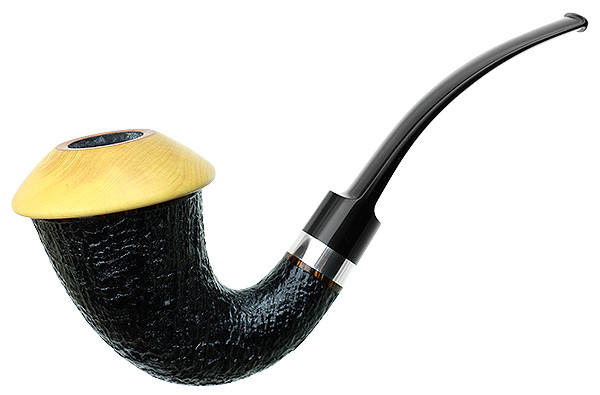 Tom Eltang Sandblasted Calabash with Boxwood and Silver (Snail)