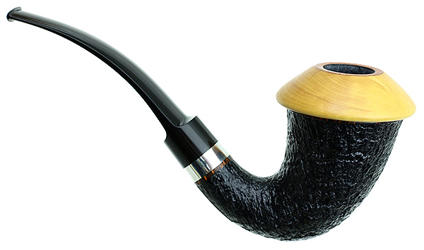 Tom Eltang Sandblasted Calabash with Boxwood and Silver (Snail)